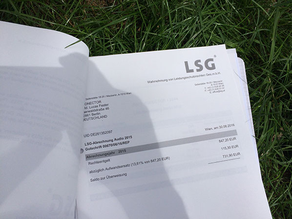 LSG – Abrechnung Phonector 2015